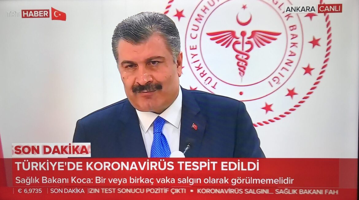 Koronavirüs Türkiye’de görüldü